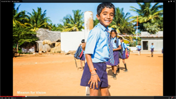 Child eye health is increasingly becoming a focus area for MFV; Class 1 student Neelkantha is back to school and enjoying his playtime break after his eye surgery.