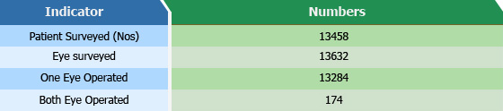 Table showing Annual Progress Report - April 2014 - March 2015