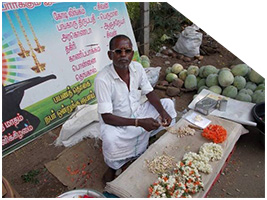 Dachinamurthy vision showed remarkable improvement after he underwent cataract surgery at SNJCOC on both his eyes